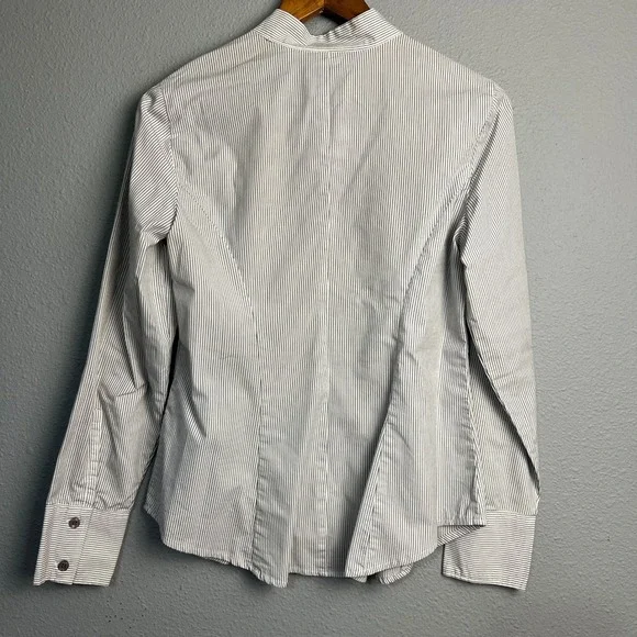 New York & Company Argyle Sweater Shirt Collar Gray Red‎ Black White Medium - Picture 5 of 13